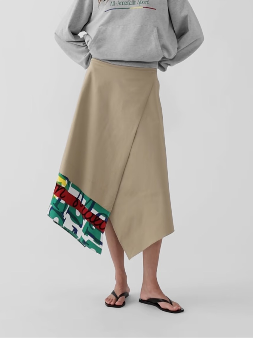 GAP x Malbon Twill Handerchief maxi skirt